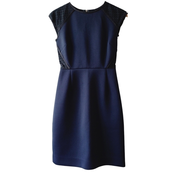 J. Crew Navy Sheath Dress - Picture 1 of 12